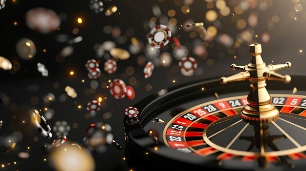 Live roulette — wheel-based outcomes Roulette wheel spinning in live studio